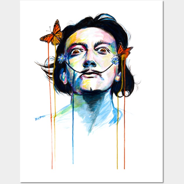 Salvador Dali in the land of Butterflies Wall Art by beaugeste2280@yahoo.com